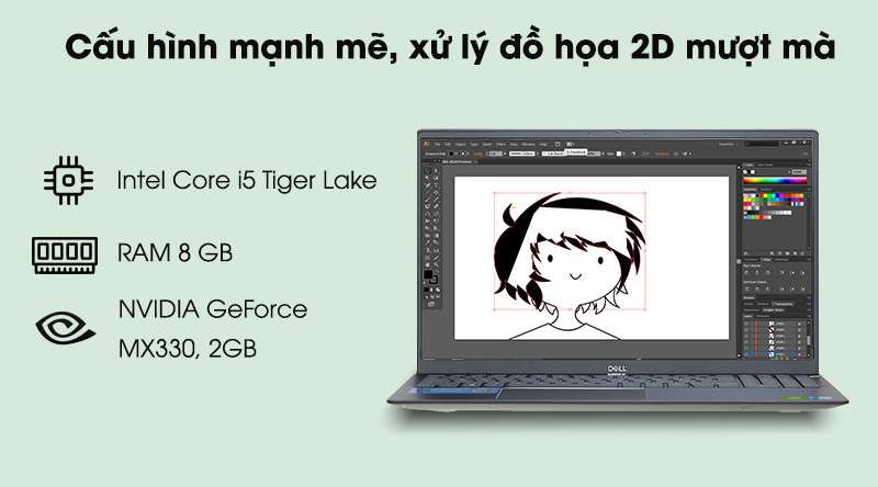 Laptop Dell Vostro 5502 i5 1135G7/8GB/512GB/2GB MX330/Win10 (NT0X01)