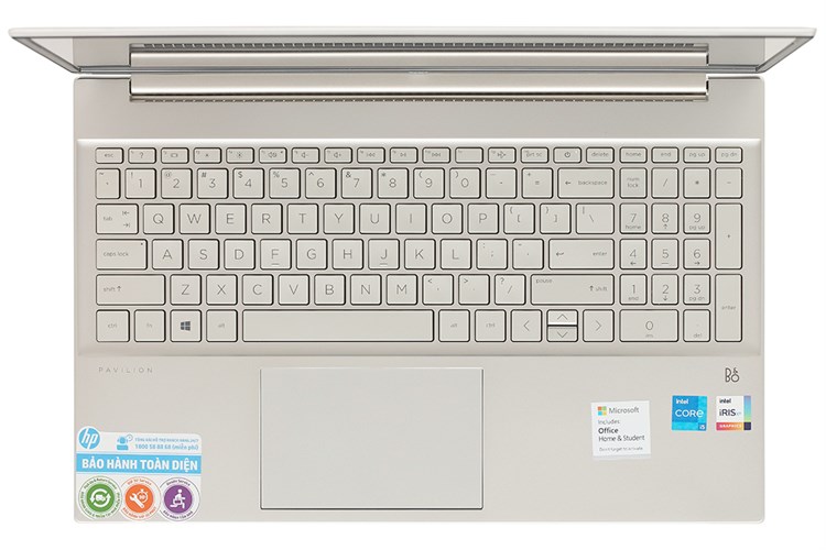 Laptop HP Pavilion 15 eg0070TU i5 1135G7/8GB/512GB/Office H&S2019/Win10 (2L9H3PA) Màu Vàng
