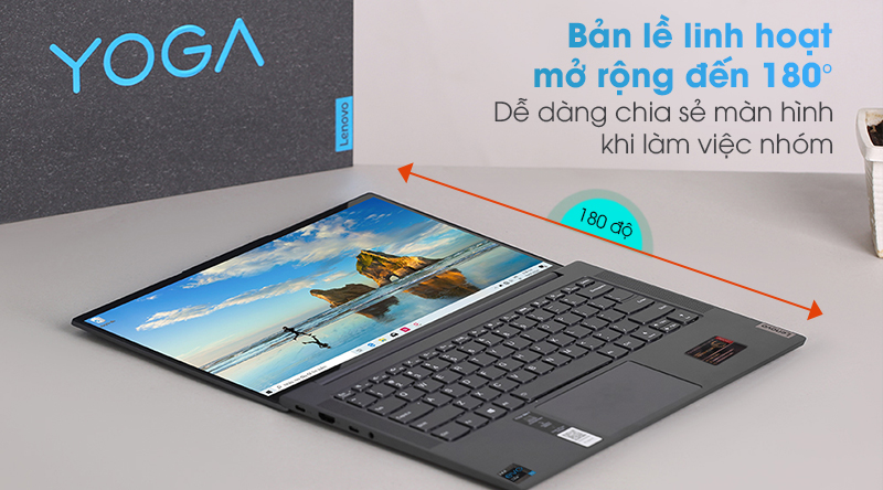 Laptop Lenovo Yoga Slim 7 14ITL05 i5 (82A3000DVN) - Bản lề 180 độ