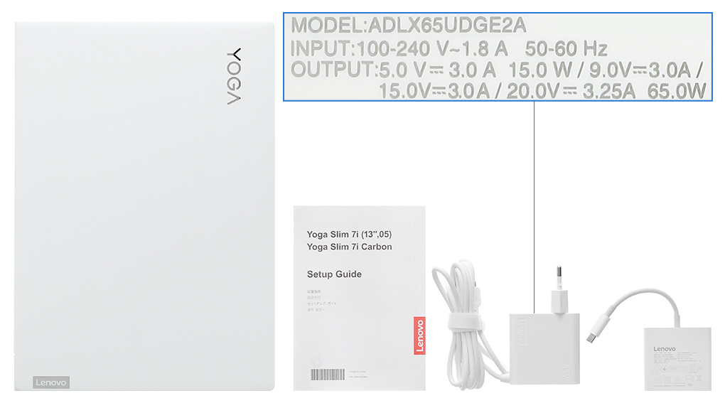 Bộ sản phẩm gồm: Dây nguồn, Sách hướng dẫn, Thùng máy, Adapter chuyển ( Type C to VGA&HDMI ) , Sạc Laptop Lenovo