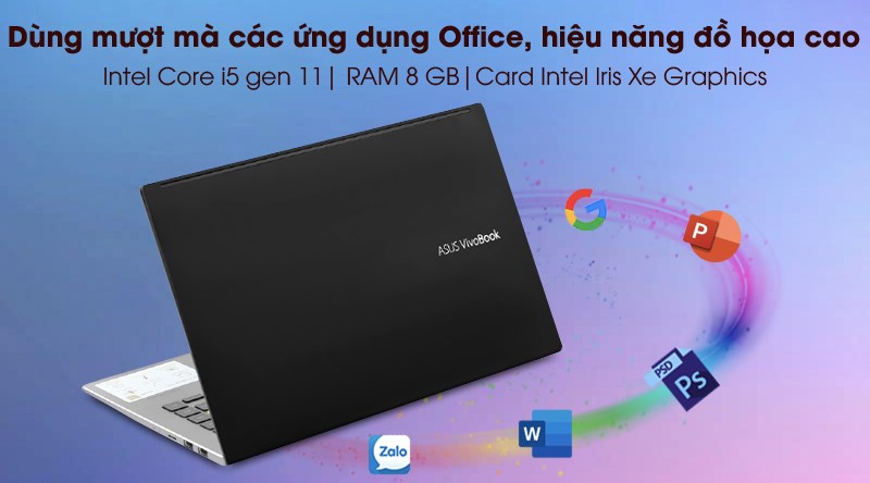 Laptop Asus VivoBook S433EA i5 1135G7/8GB/512GB/Win10 (AM439T) - 3