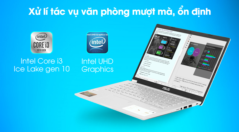 Laptop Asus VivoBook X415JA i3 1005G1/4GB/512GB/Win10 (EK258T)