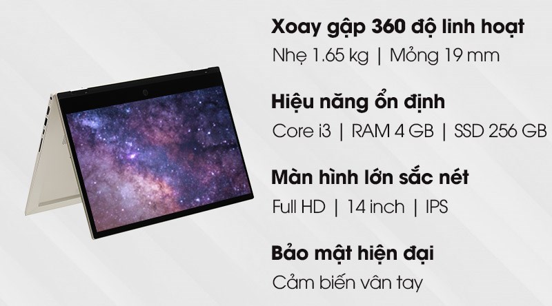 Laptop HP Pavilion x360 dw1016TU i3 1115G4/4GB/256GB/Touch/Pen/Office H&S2019/Win10 (2H3Q0PA)