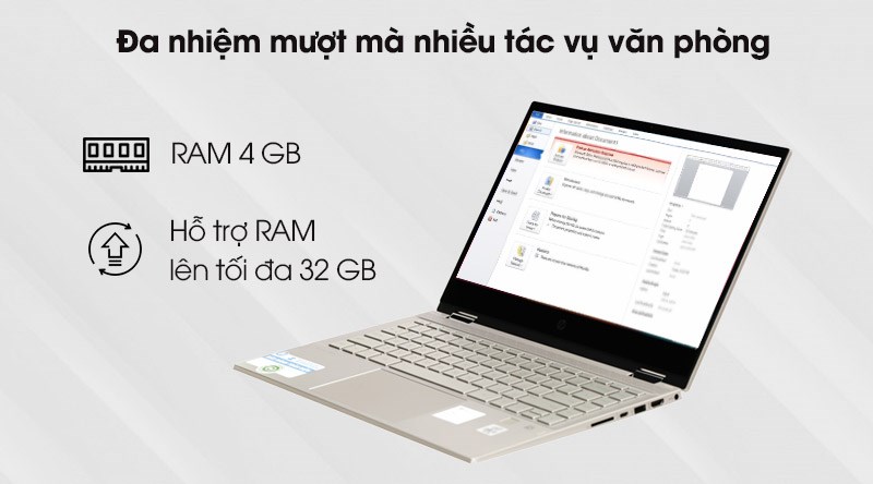 Laptop HP Pavilion x360 dw1016TU i3 1115G4/4GB/256GB/Touch/Pen/Office H&S2019/Win10 (2H3Q0PA)
