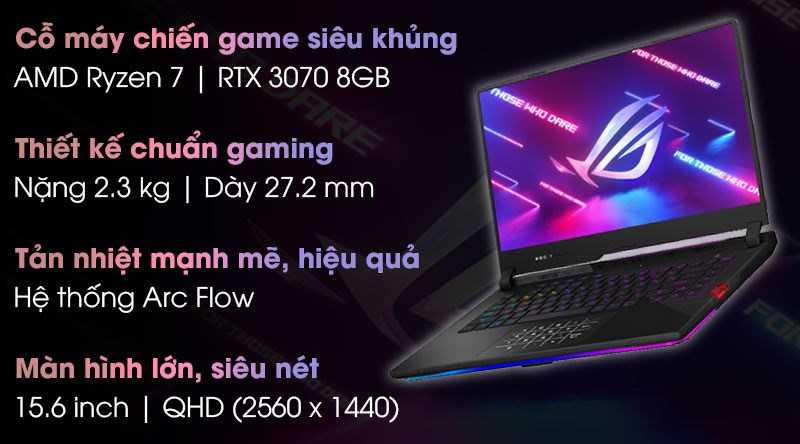Laptop Asus Rog Strix Scar 15 G533Q R7 5800H/16GB/1TB SSD/8GB RTX3070/Balo/Chuột/Win10 (HQ081T)