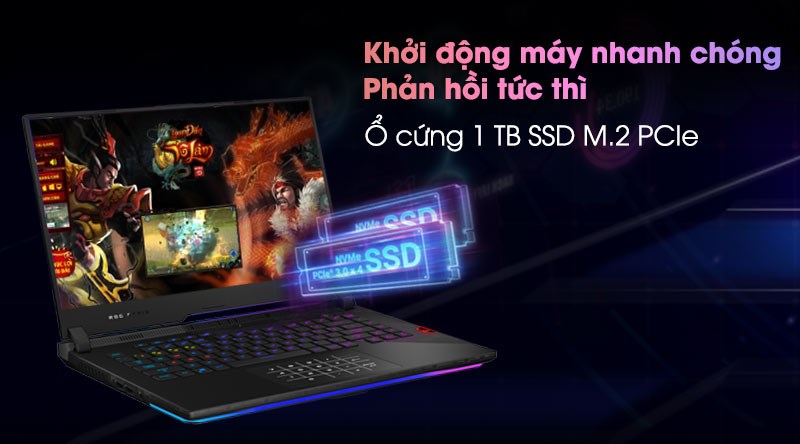 Laptop Asus Rog Strix Scar 15 G533Q R7 5800H/16GB/1TB SSD/8GB RTX3070/Balo/Chuột/Win10 (HQ081T) - 4