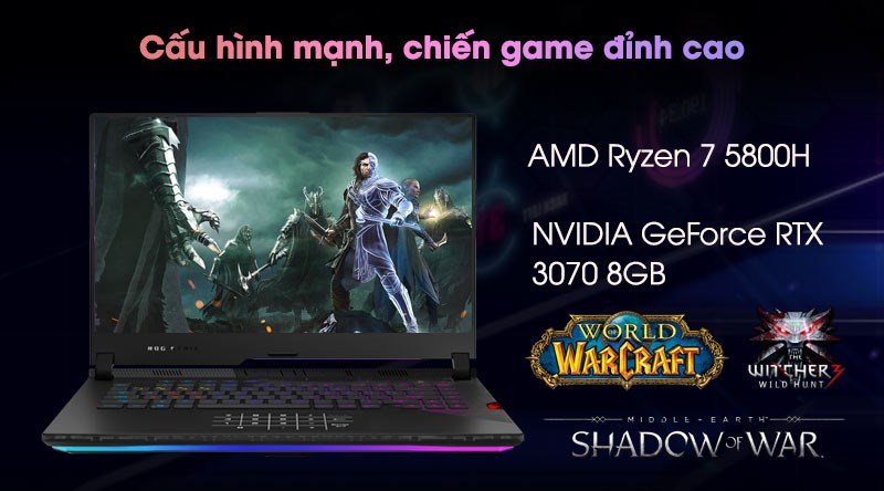 Laptop Asus Rog Strix Scar 15 G533Q R7 5800H/16GB/1TB SSD/8GB RTX3070/Balo/Chuột/Win10 (HQ081T) - 5