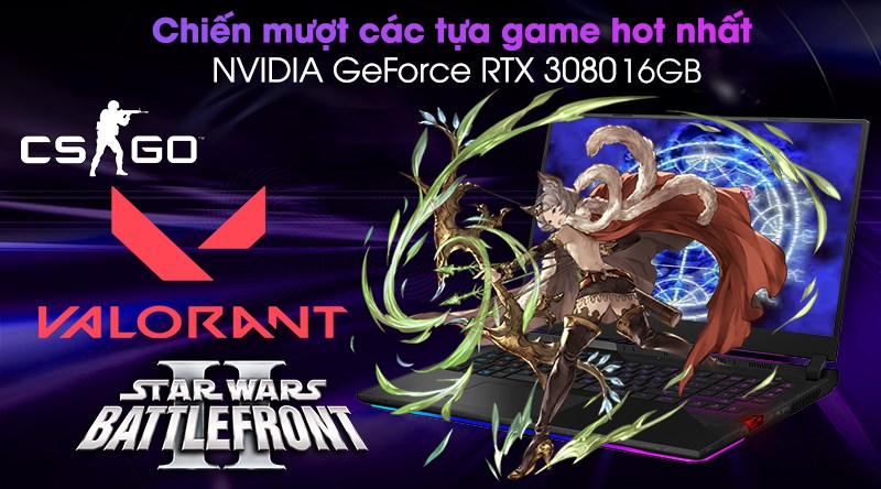 Laptop Asus Rog Strix Scar 17 G733Q R9 5900HX/32GB/1TB SSD/16GB RTX3080/Balo/Chuột/Win10 (HG021T) - 2