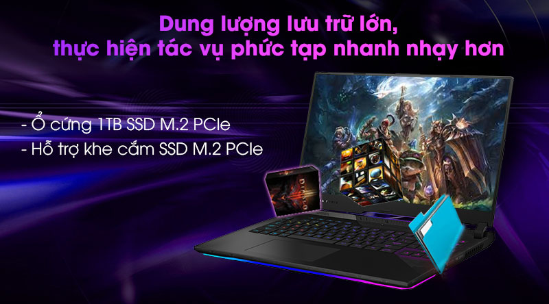 Laptop Asus Rog Strix Scar 17 G733Q R9 5900HX/32GB/1TB SSD/16GB RTX3080/Balo/Chuột/Win10 (HG021T) - 4