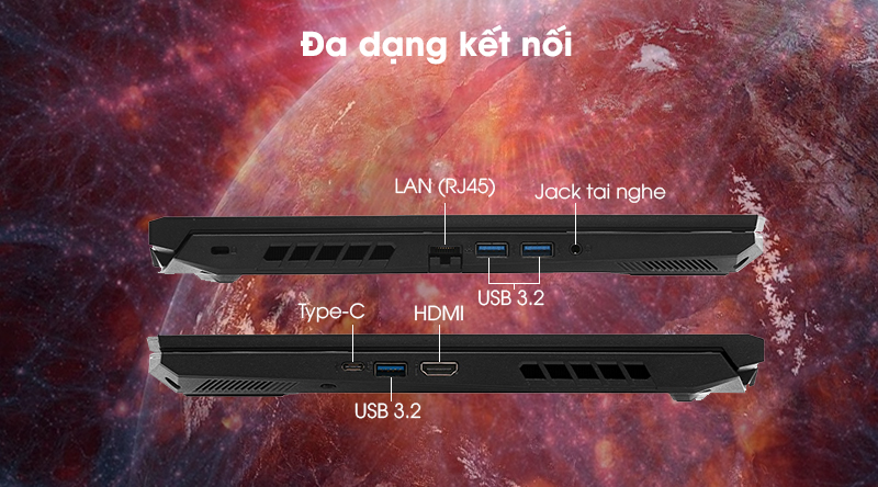 Acer Nitro AN515 44 R9JM R5 (NH.Q9MSV.003) - Kết nối 
