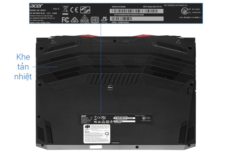 Laptop Acer Nitro 5 Gaming AN515 44 R9JM R5 4600H/8GB/512GB/4GB GTX1650/144Hz/Balo/Win10 (NH.Q9MSV.003) Màu Đen