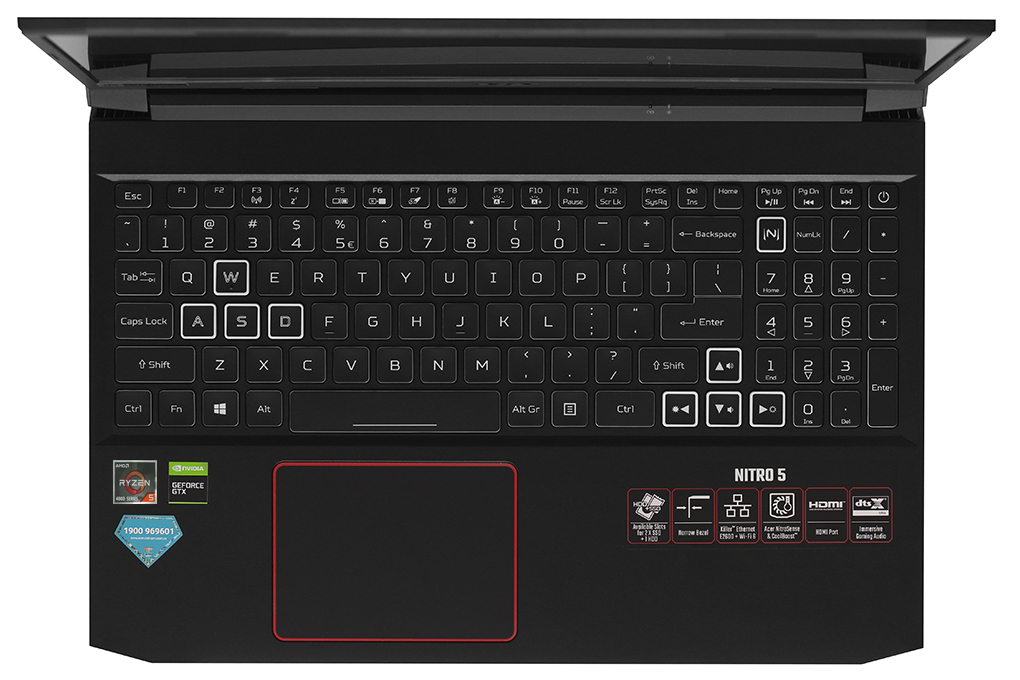 Laptop Acer Nitro 5 Gaming AN515 44 R9JM R5 4600H/8GB/512GB/4GB GTX1650/144Hz/Balo/Win10 (NH.Q9MSV.003) Màu Đen