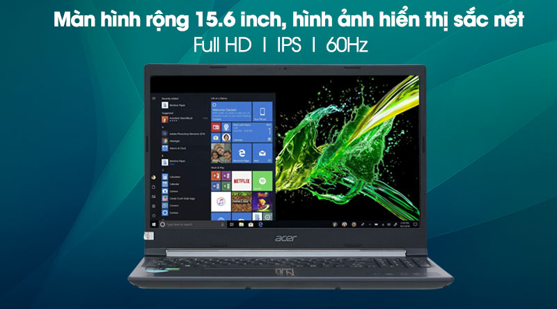 Laptop Acer Aspire 7 Gaming A715 42G R4ST R5 5500U/8GB/256GB/4GB GTX1650/Win10 (NH.QAYSV.004)
