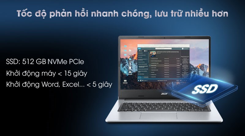 Laptop Acer Aspire 3 A314 35 P6JF N6000/4GB/512GB/Win10 (NX.A7SSV.003)