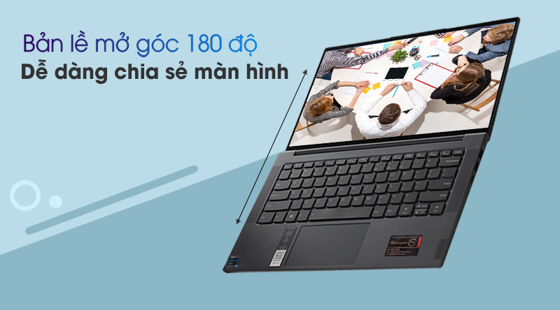 Laptop Lenovo Yoga Slim 7i 14ITL05 i7 1165G7 (82A3000EVN) - Bản lề mở 180 độ