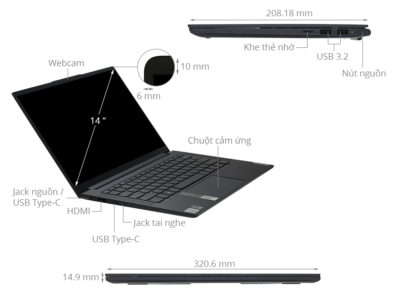Laptop Lenovo Yoga Slim 7i 14ITL05 i7 1165G7 | Chính hãng