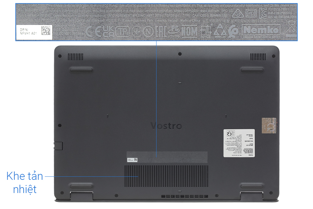 Laptop Dell Vostro 3500 i5 1135G7/8GB/256GB/2GB MX330/Win10 (P90F006V3500B) Màu Đen