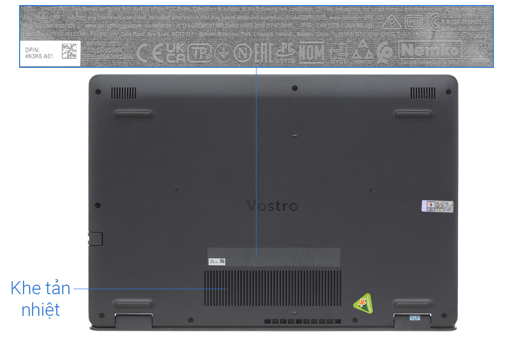Laptop Dell Vostro 3500 i3 1115G4/8GB/256GB/Win10 (V5I3001W) Màu Đen