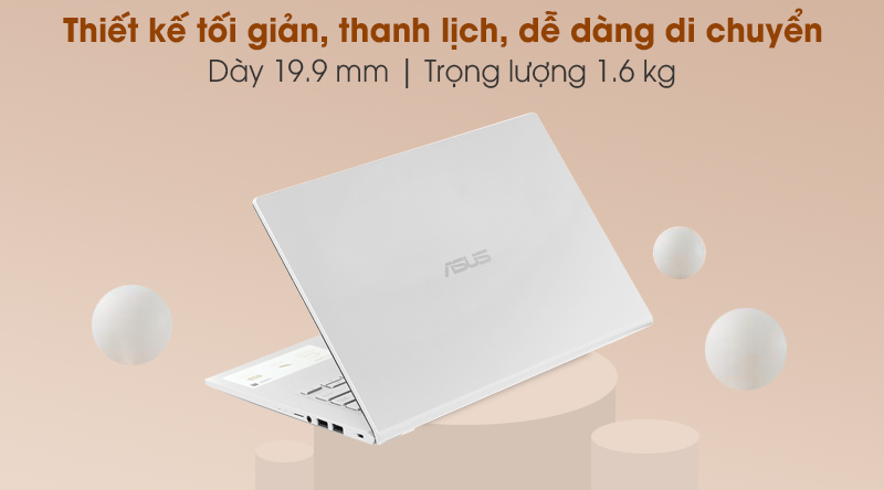 Laptop Asus VivoBook X415JA i5 (EK090T) - Thiết kế 