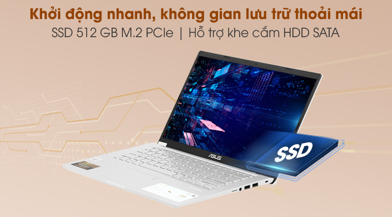 Laptop Asus VivoBook X415JA i5 1035G1/8GB/512GB/Win10 (EK090T)