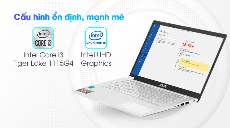 Laptop Asus VivoBook X415EA i3 1115G4/4GB/512GB/Win10 (EK044T)