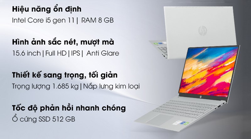 Laptop HP Pavilion 15 eg0005TX i5 1135G7/8GB/512GB/2GB MX450/Office H&S2019/Win10 (2D9C6PA)