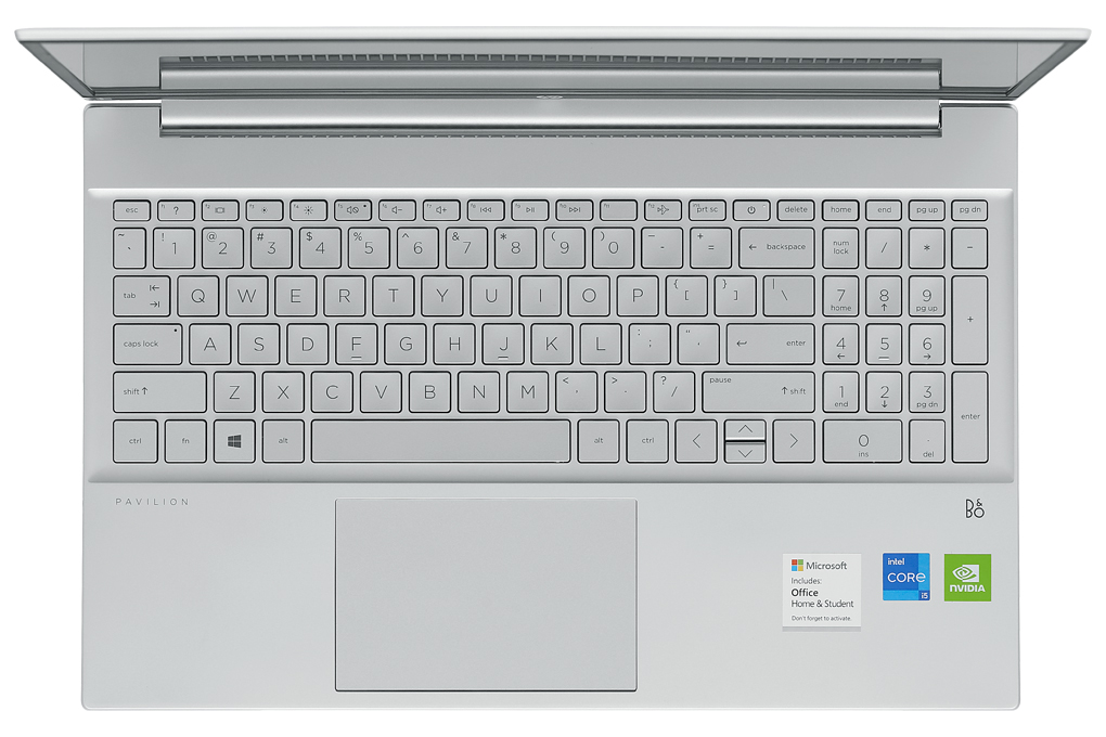 Laptop HP Pavilion 15 eg0005TX i5 1135G7/8GB/512GB/2GB MX450/Office H&S2019/Win10 (2D9C6PA) Màu Bạc