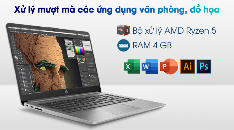 Laptop HP 245 G8 R5 3500U/4GB/256GB/Win10 (345R8PA)