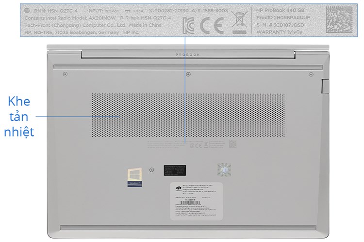 Laptop HP ProBook 440 G8 i3 1115G4/4GB/512GB/Win10 (2H0R6PA) Màu Bạc