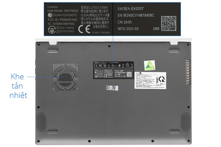 Laptop Asus VivoBook X415EA i5 1135G7/8GB/512GB/Win10 (EK033T) Màu Bạc