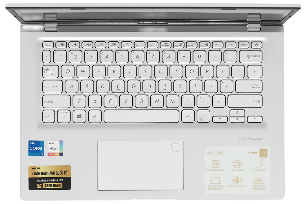 Laptop Asus VivoBook X415EA i5 1135G7/8GB/512GB/Win10 (EK033T) Màu Bạc