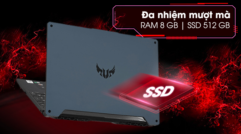 Laptop Asus TUF Gaming FX506LH i5 (HN002T) - RAM và SSD