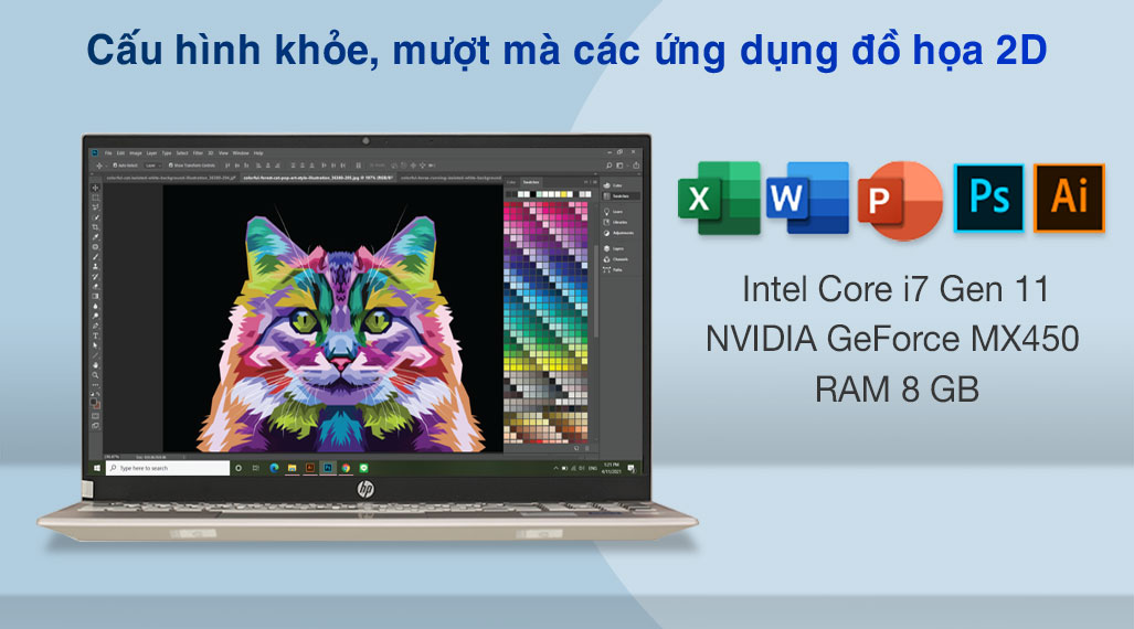 Laptop HP Pavilion 15 eg0007TX i7 1165G7/8GB/512GB/2GB MX450/Office H&S2019/Win10 (2D9D5PA)