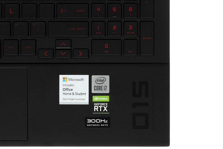 Laptop HP Omen 15 ek0078TX i7 10750H/16GB/1TB SSD/8GB RTX2070 Max-Q/300Hz/Office H&S2019/Win10 (26Y68PA) Màu Đen