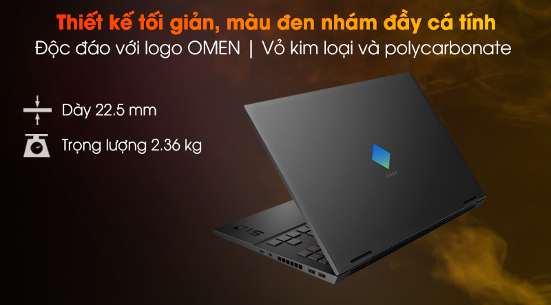 Laptop HP Omen 15 ek0079TX i7 (26Y69PA) - Thiết kế