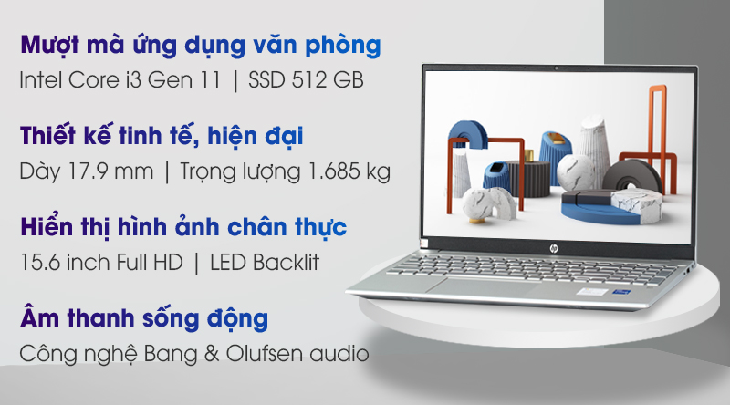 Laptop HP Pavilion 15 eg0073TU i3 1115G4/4GB/512GB/Office H&S201/Win10 (2P1N4PA)