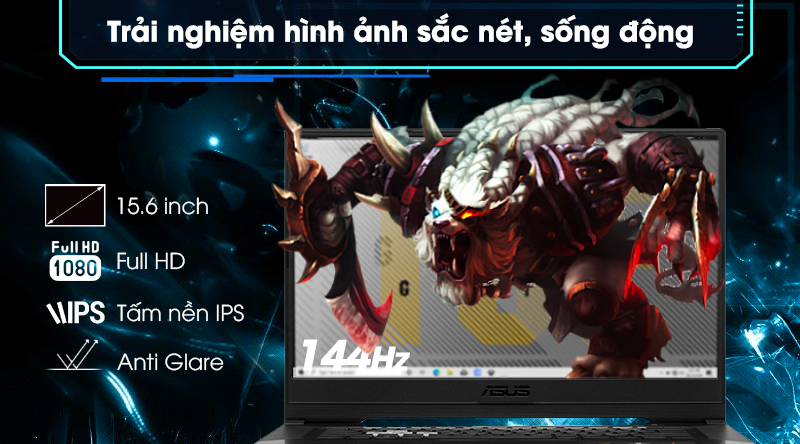 Laptop Asus TUF Gaming FX516PM i7 11370H/16GB/512GB/6GB RTX3060/144Hz/Win10 (HN023T)