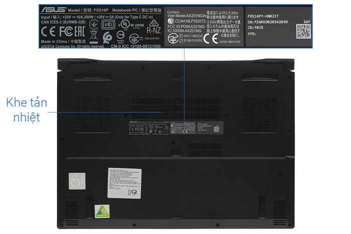 Laptop Asus TUF Gaming FX516PM i7 11370H/16GB/512GB/6GB RTX3060/144Hz/Win10 (HN023T) Màu Xám