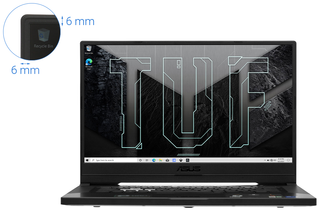 Laptop Asus TUF Gaming FX516PM i7 11370H/16GB/512GB/6GB RTX3060/144Hz/Win10 (HN023T) Màu Xám