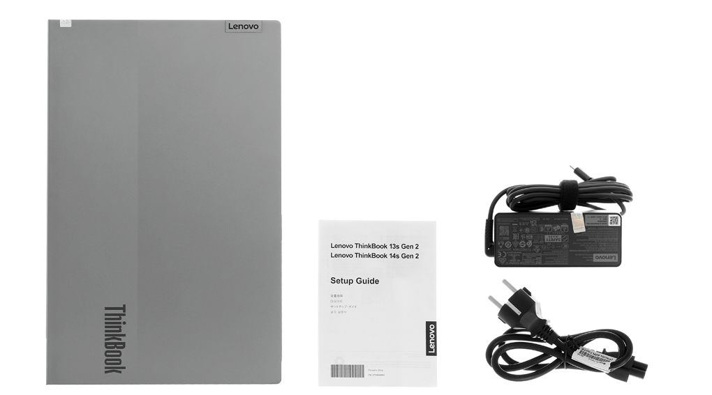 Bộ sản phẩm gồm: Dây nguồn, Sách hướng dẫn, Thùng máy, Sạc Laptop Lenovo