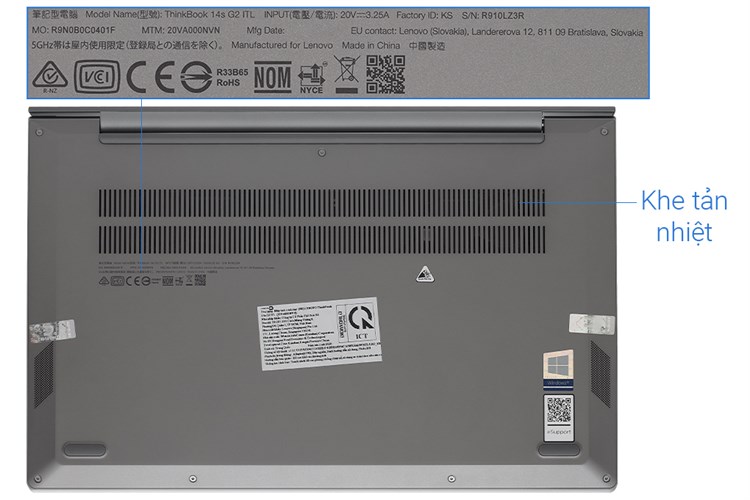 Laptop Lenovo ThinkBook 14s G2 ITL i7 1165G7/8GB/512GB/Win10 (20VA000MVN) Màu Xám