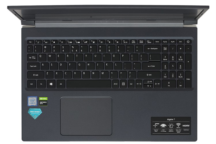 Laptop Acer Aspire 7 Gaming A715 75G 52S5 i5 9300H/8GB/512GB/4GB GTX1650Ti/Balo/Win10 (NH.Q85SV.002) Màu Đen