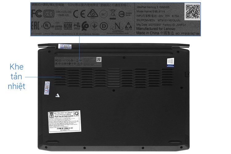 Laptop Lenovo Ideapad Gaming 3 15IMH05 i7 10750H/8GB/512GB/4GB GTX1650Ti/120Hz/Win10 (81Y4013UVN) Màu Xanh đen