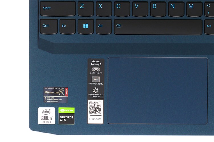 Laptop Lenovo Ideapad Gaming 3 15IMH05 i7 10750H/8GB/512GB/4GB GTX1650Ti/120Hz/Win10 (81Y4013UVN) Màu Xanh đen