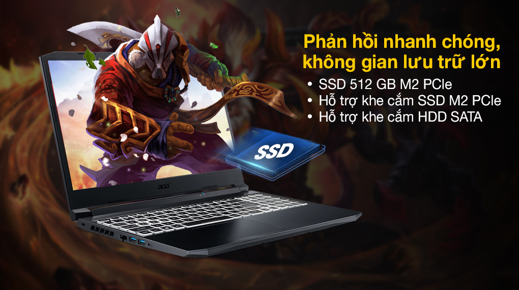 Acer Nitro 5 AN515 45 R3SM R5 5600H/144Hz (NH.QBMSV.005) - SSD Acer Nitro 5 AN515 45 R3SM R5 5600H/144Hz (NH.QBMSV.005) - SSD