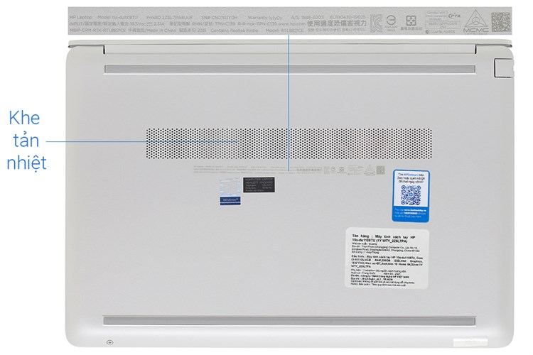 Laptop HP 15s du1108TU i3 10110U/4GB/256GB/Win10 (2Z6L7PA) Màu Bạc