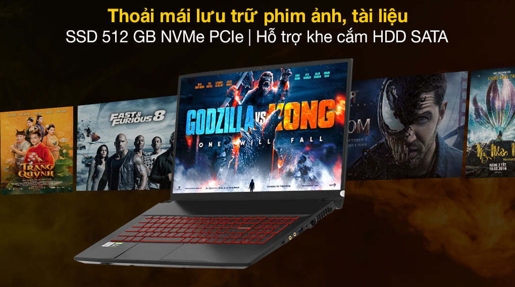Laptop MSI GF75 Thin 10SCXR i7 10750H/8GB/512GB/4GB GTX1650/144Hz/Balo/Chuột/Win10 (068VN)