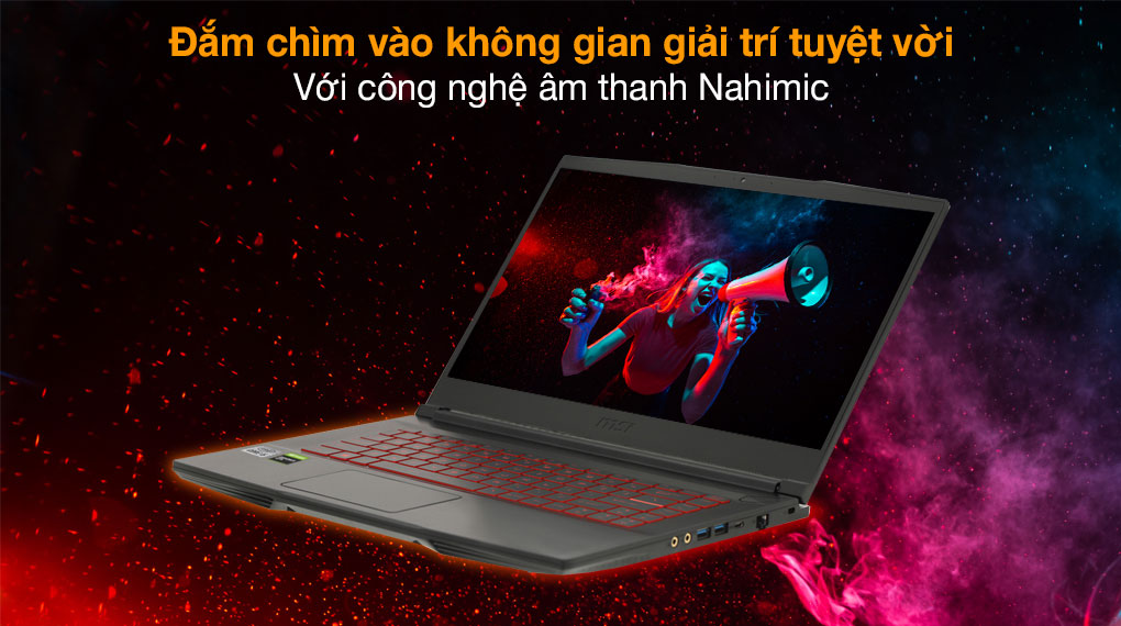 Bán Laptop MSI GF63 10SC i5 10300H 8GB/512GB/4GB GTX1650/144Hz - 10