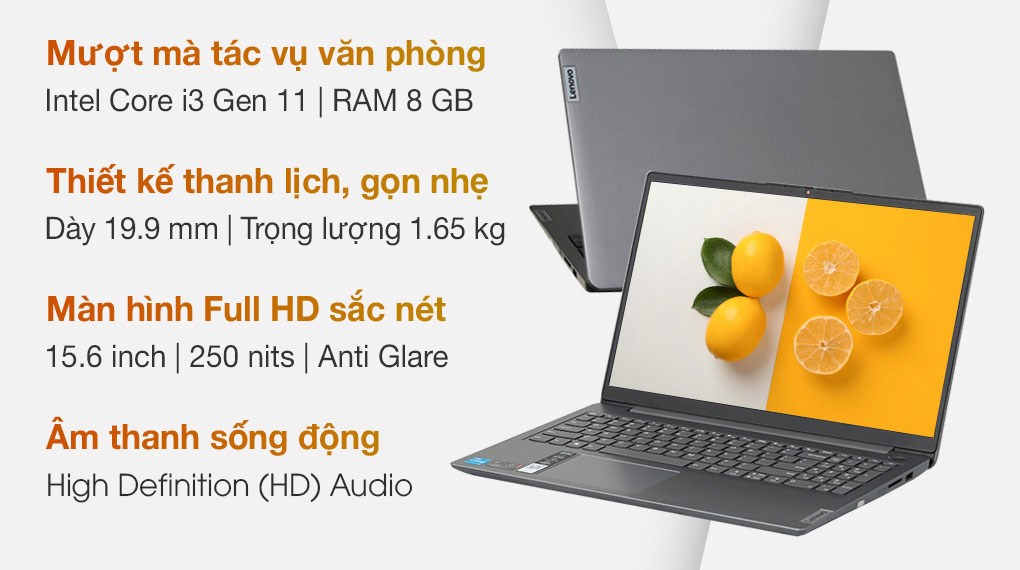 Laptop Lenovo Ideapad 3 15ITL6 i3 1115G4/8GB/512GB/Win10 (82H8004HVN)