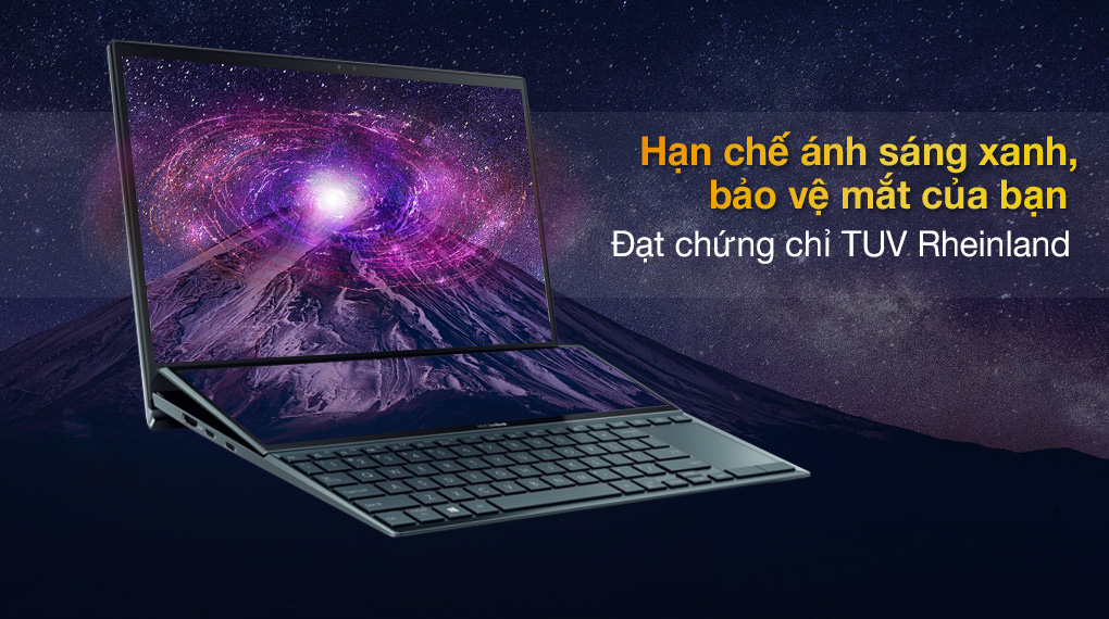 Laptop Asus ZenBook Duo UX482EG i5 1135G7/8GB/512GB/2GB MX450/Touch/Pen/Túi/Stand/Win10 (KA166T)